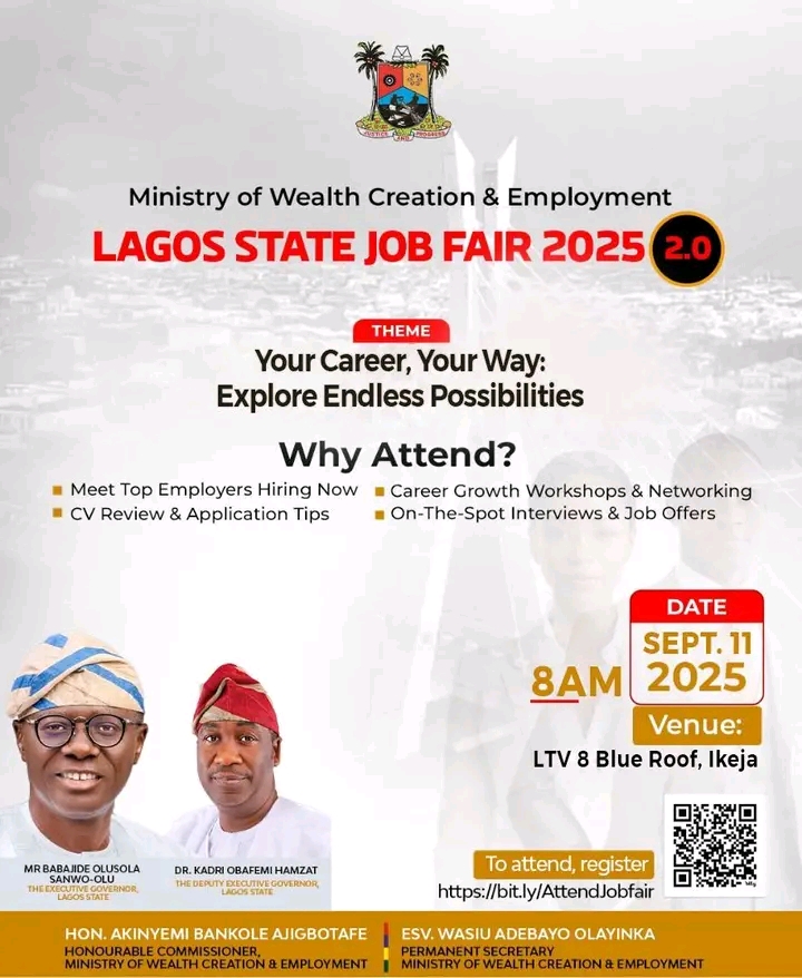 Youth Empowerment: Lagos Ministry of Wealth Creation Announces 2025 Job Fair